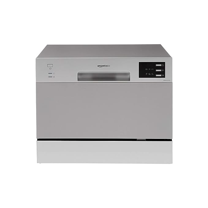 AmazonBasics 6 Place Setting Dishwasher (with Scheduler, Tough Indian Masala and Oil stains, Silver) (OPEN BOX) AmazonBasics 6 Place Setting Dishwasher (with Scheduler, Tough Indian Masala and Oil stains, Silver) (OPEN BOX)